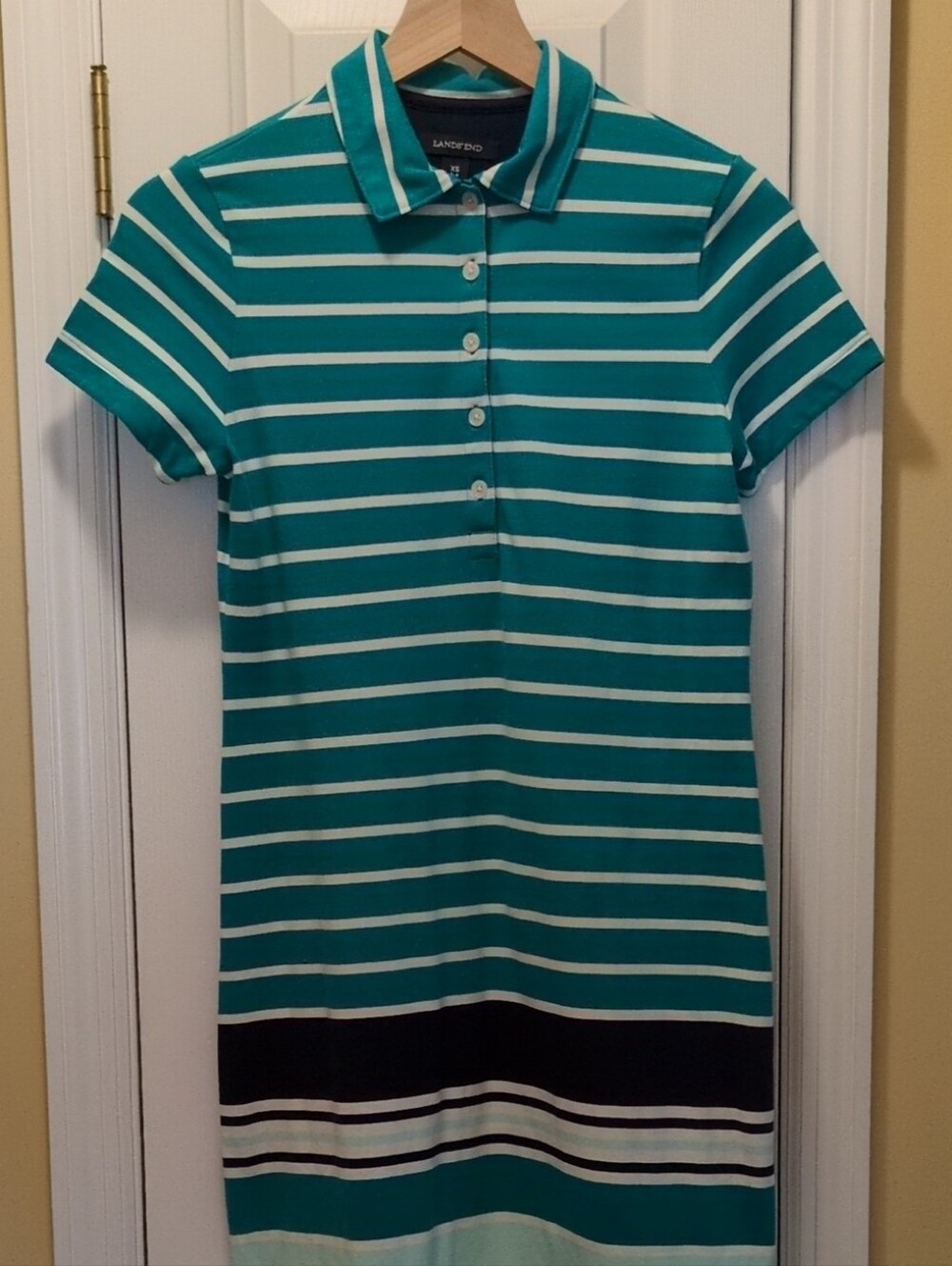 Lands End Teal Casual Knit Dress dress